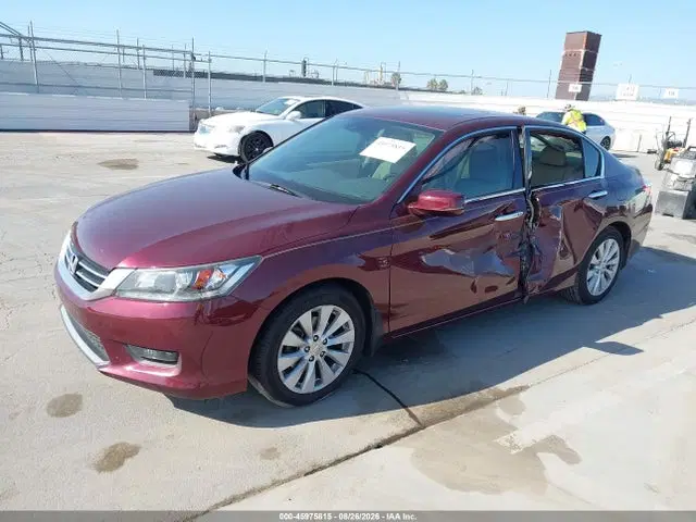 2014 Honda ACCORD EXL VIN 1HGCR3F87EA033274 фото 2