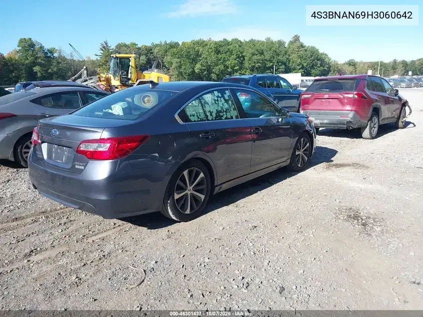 2017 Subaru Legacy 2.5I Limited VIN 4S3BNAN69H3060642 фото 5