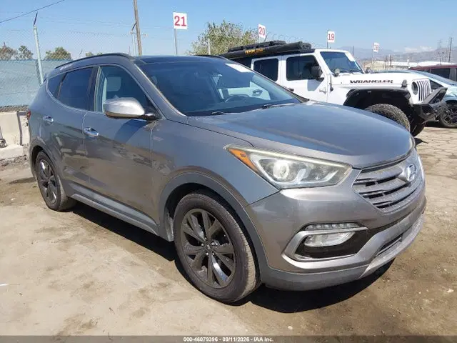 5XYZW4LA8HG398064 — 2017 Hyundai Santa Fe Sport 2.0T Ultimate, Задняя часть, фото до ремонта