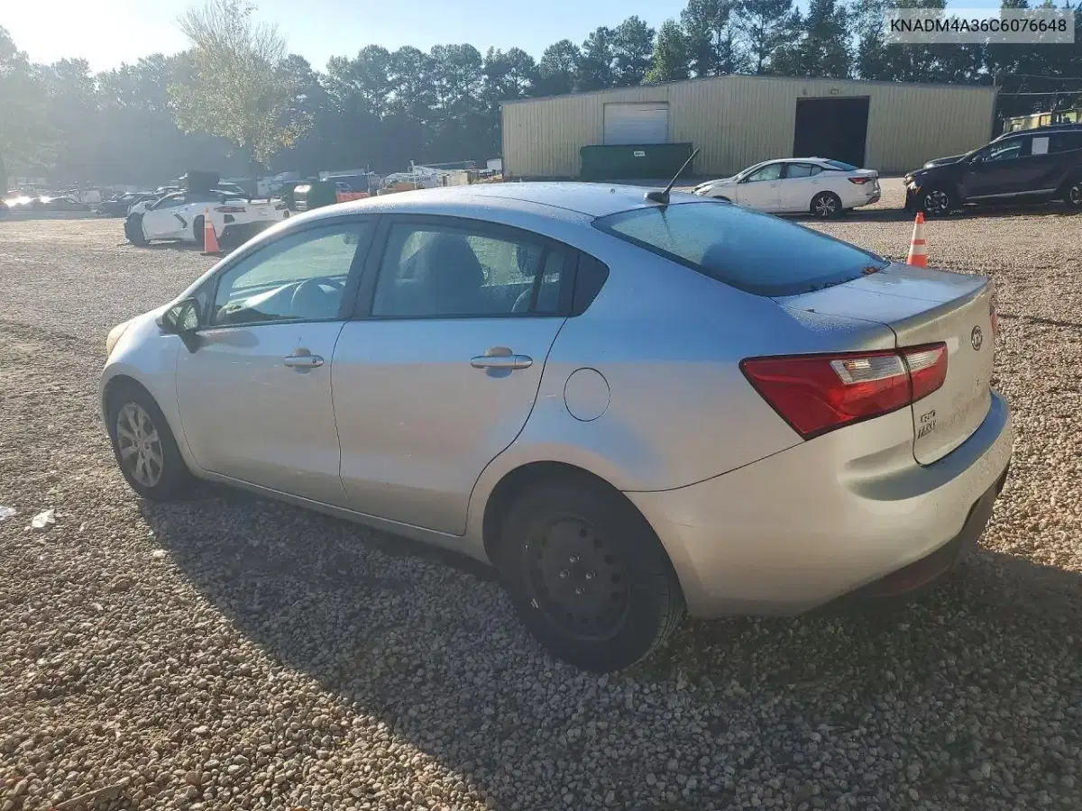 2012 Kia Rio Lx VIN KNADM4A36C6076648 фото 2