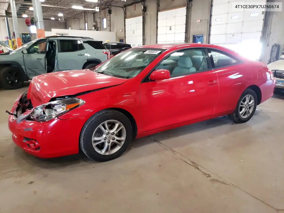 4T1CE30PX7U760674 — 2007 Toyota Camry Solara, передняя часть, фото до ремонта