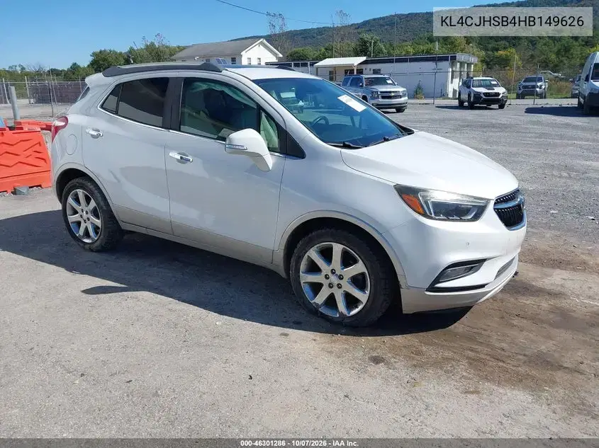 KL4CJHSB4HB149626 — 2017 Buick Encore, Правая сторона, фото до ремонта