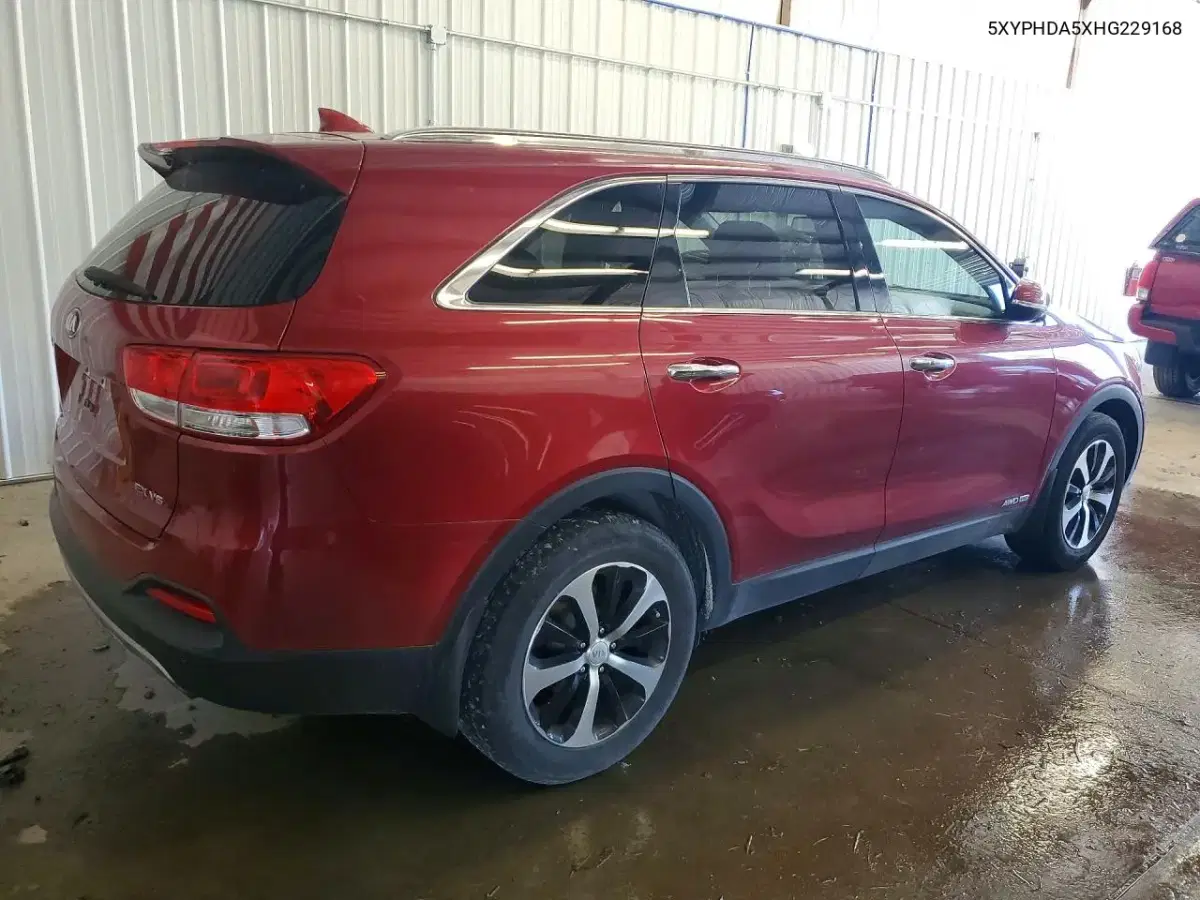 2017 Kia Sorento Ex VIN 5XYPHDA5XHG229168 фото 3