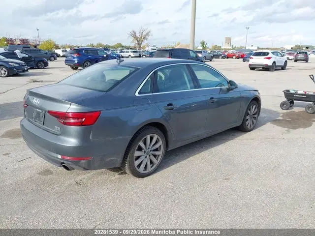 2017 Audi A4 2.0t Quattro VIN WAUANAF41HN012742 фото 4