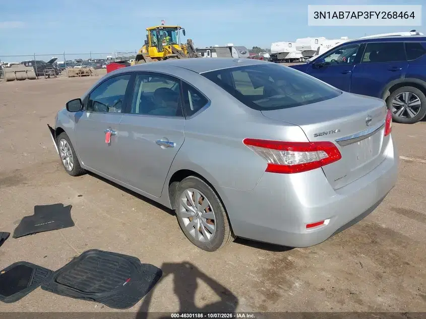 2015 Nissan Sentra Fe+ S/S/Sl/Sr/Sv VIN 3N1AB7AP3FY268464 фото 4