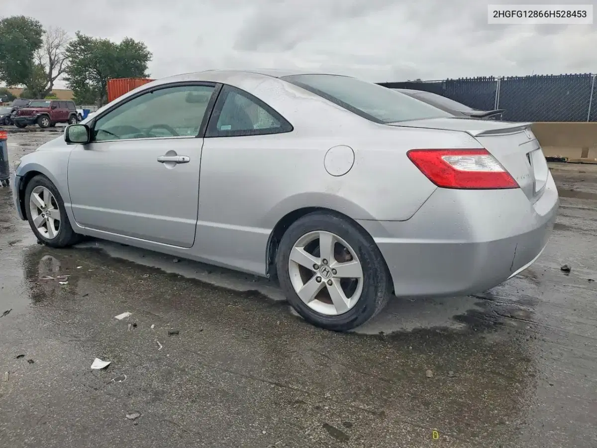 2006 Honda Civic Ex VIN 2HGFG12866H528453 фото 2