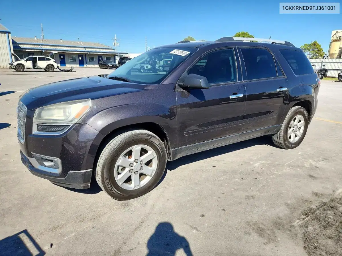 1GKKRNED9FJ361001 — 2015 GMC Acadia, передняя часть, фото до ремонта