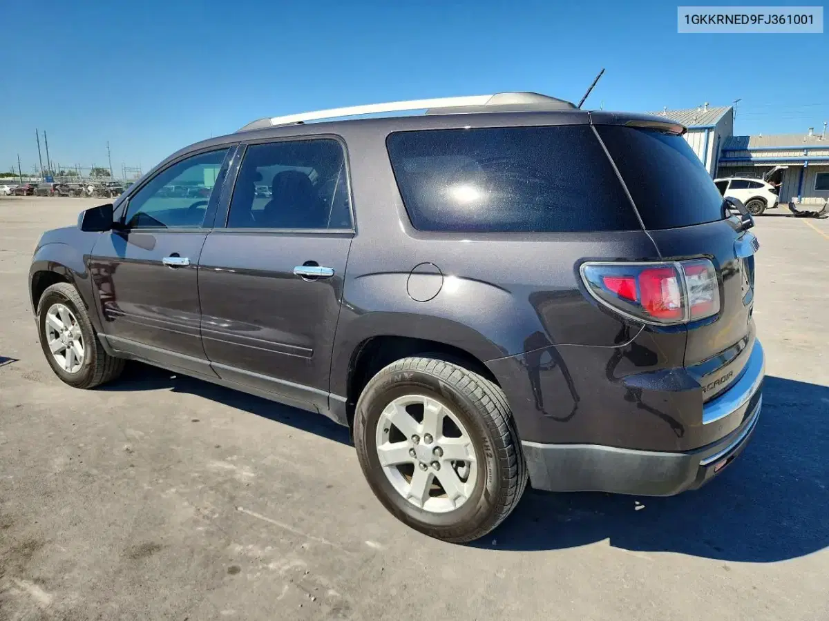 2015 GMC Acadia Sle VIN 1GKKRNED9FJ361001 фото 2