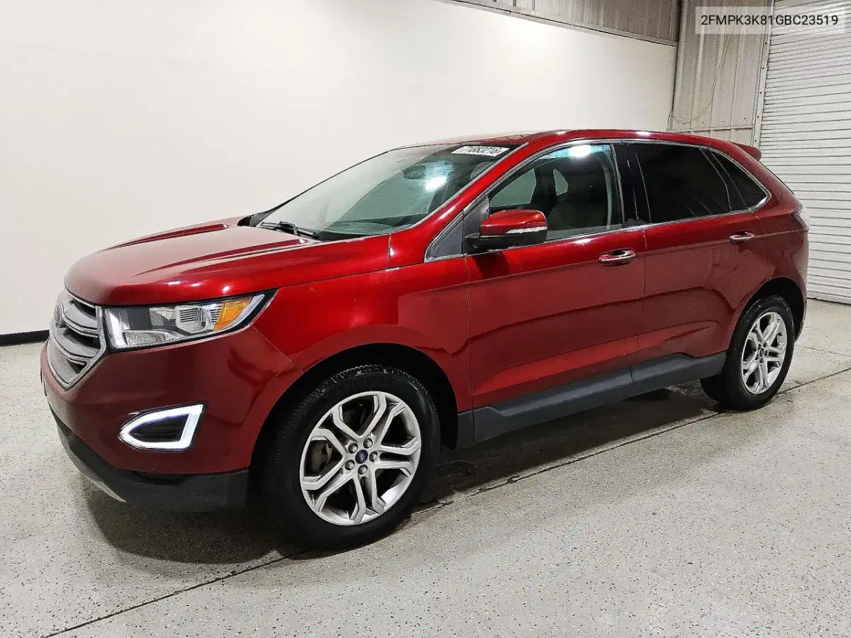 2FMPK3K81GBC23519 — 2016 Ford Edge, мелкие вмятины и царапины, фото до ремонта