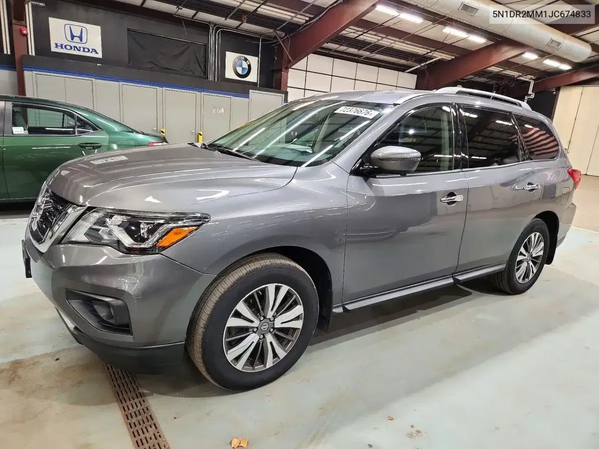 5N1DR2MM1JC674833 — 2018 Nissan Pathfinder, мелкие вмятины и царапины, фото до ремонта