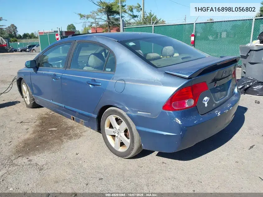 2008 Honda Civic Ex VIN 1HGFA16898L056802 фото 4
