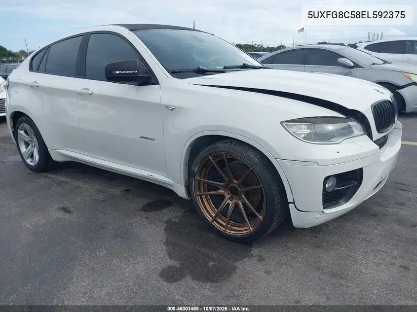 5UXFG8C58EL592375 — 2014 BMW X6, Подтопление, фото до ремонта