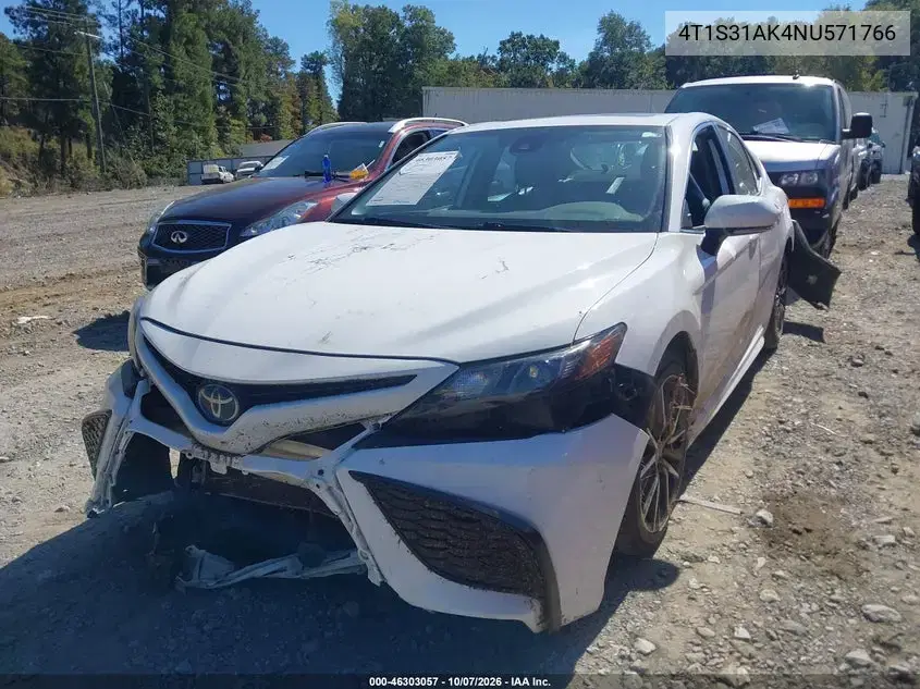 2022 Toyota Camry Se Hybrid VIN 4T1S31AK4NU571766 фото 3