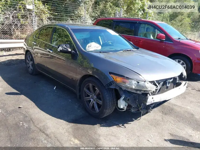 JH4CU2F68AC014039 — 2010 Acura TSX, передняя часть, фото до ремонта