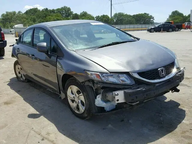 19XFB2F53DE075100 — 2013 Honda Civic LX, задняя часть, фото до ремонта