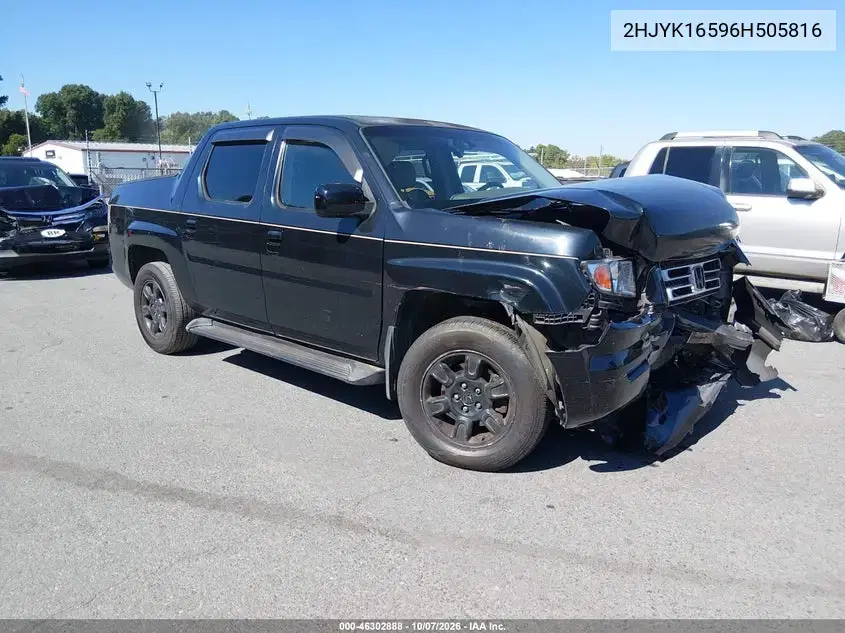 2HJYK16596H505816 — 2006 Honda Ridgeline, передняя часть, фото до ремонта