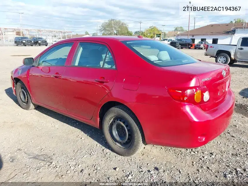 2010 Toyota Corolla Le VIN 2T1BU4EE2AC194367 фото 4