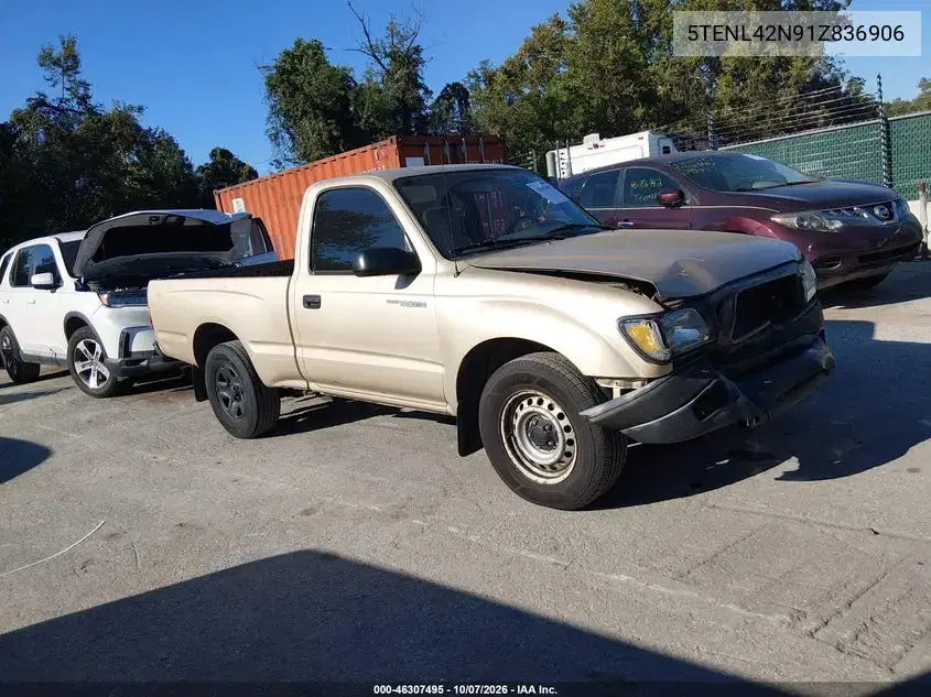 5TENL42N91Z836906 — 2001 Toyota Tacoma, передняя часть, фото до ремонта