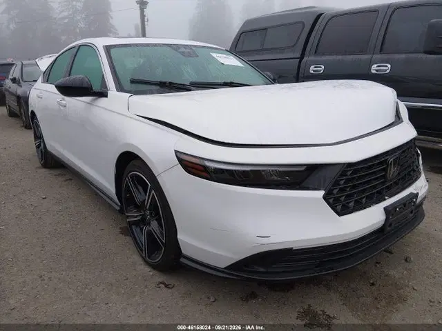 1HGCY2F56RA010982 — 2024 Honda Accord Hybrid Sport, Front & Rear, фото до ремонта