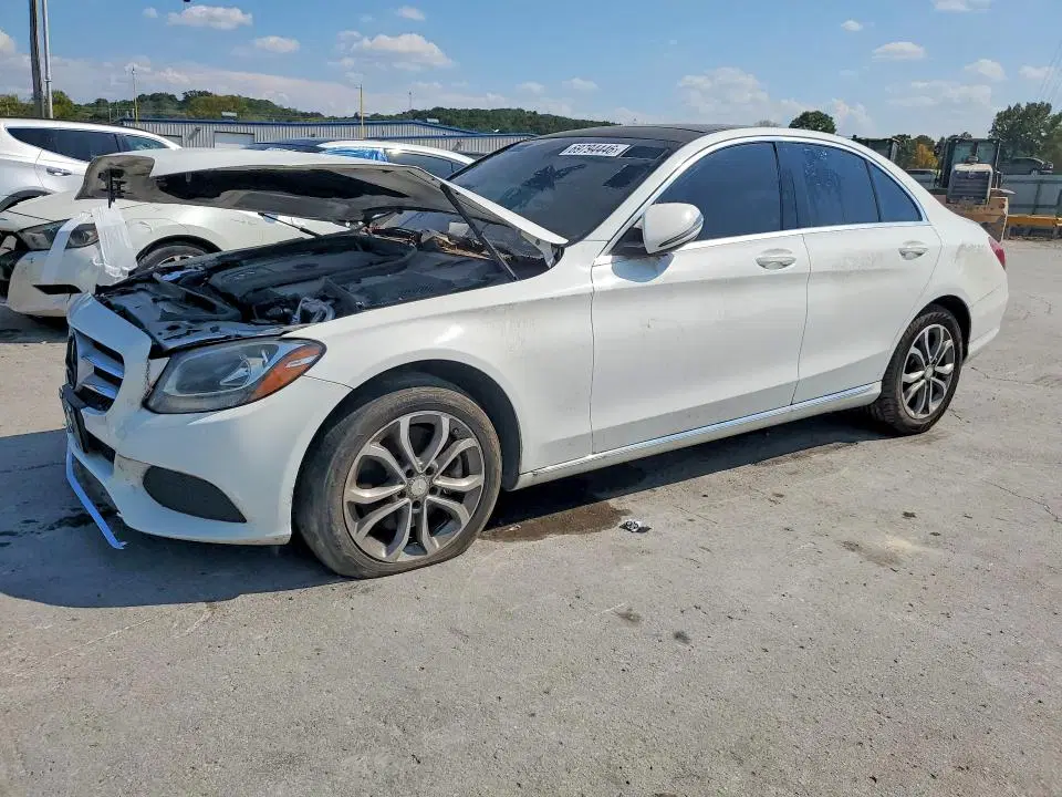 55SWF4KB6GU109412 — 2016 Mercedes-Benz C, передняя часть, фото до ремонта