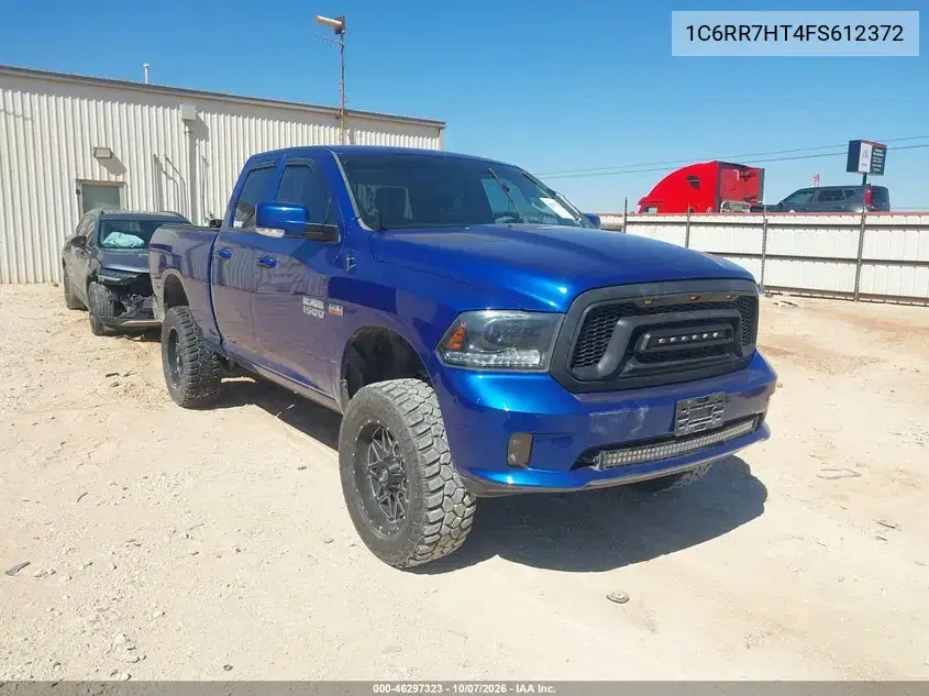 1C6RR7HT4FS612372 — 2015 RAM 1500, задняя часть, фото до ремонта
