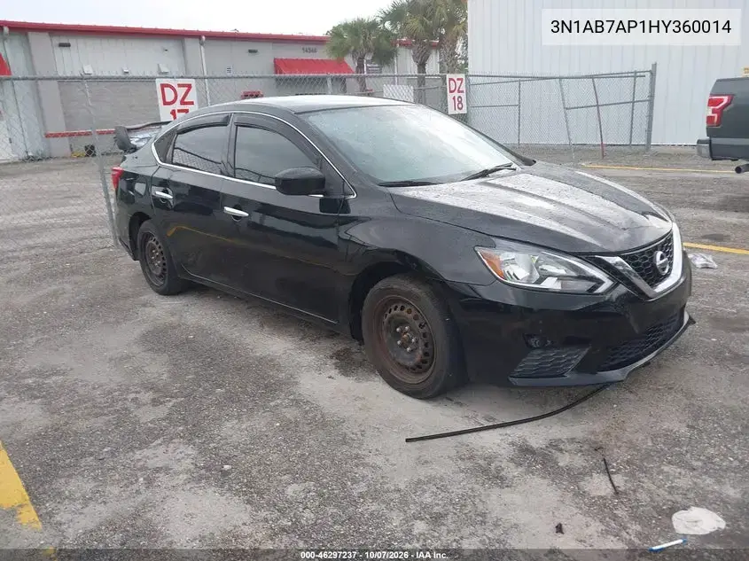 2017 Nissan Sentra Sv VIN 3N1AB7AP1HY360014 фото 2