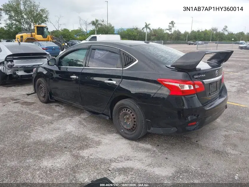 2017 Nissan Sentra Sv VIN 3N1AB7AP1HY360014 фото 4