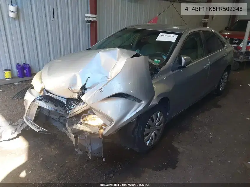 2015 Toyota Camry Le VIN 4T4BF1FK5FR502348 фото 2