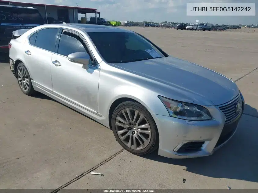 JTHBL5EF0G5142242 — 2016 Lexus LS, задняя часть, фото до ремонта