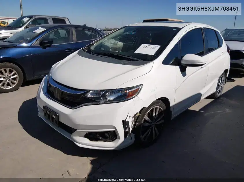 2018 Honda Fit Ex VIN 3HGGK5H8XJM708451 фото 3