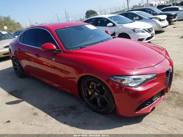 ZARFAECN3J7576675 — 2018 Alfa Romeo Giulia Ti Rwd, естественный износ, фото до ремонта