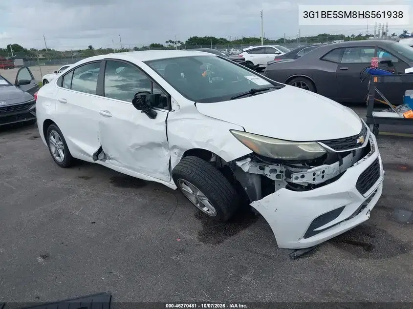 2017 Chevrolet Cruze Lt Auto VIN 3G1BE5SM8HS561938 фото 2