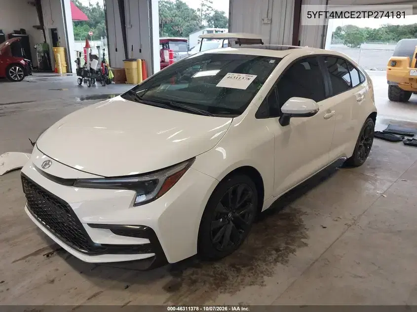2026 Toyota Corolla Xse VIN 5YFT4MCE2TP274181 фото 3