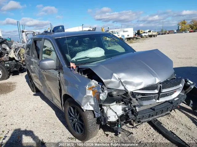 2C4RDGEG6KR687309 — 2019 Dodge Grand Caravan GT, передняя часть, фото до ремонта