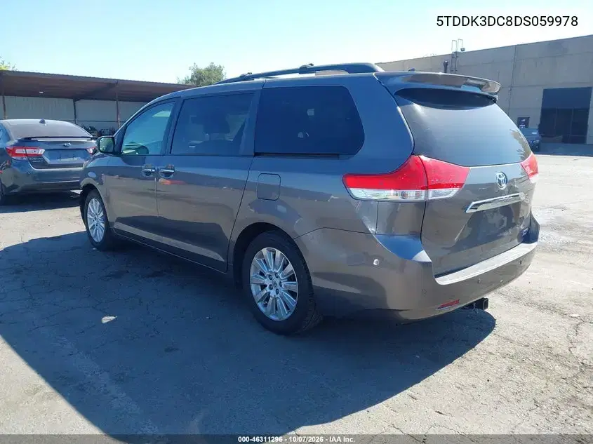 2013 Toyota Sienna Limited 7 Passenger VIN 5TDDK3DC8DS059978 фото 4