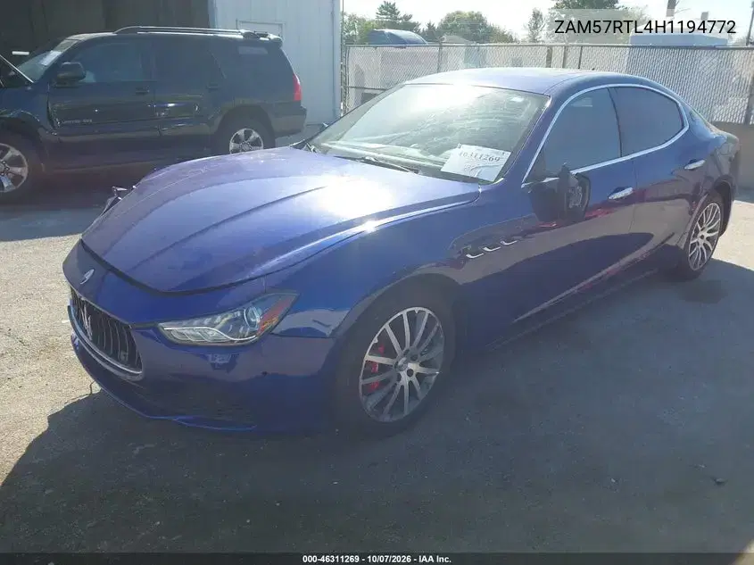 2017 Maserati Ghibli S Q4 VIN ZAM57RTL4H1194772 фото 3