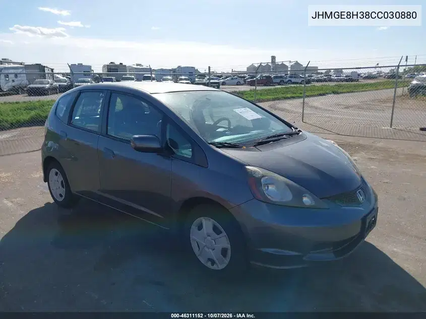 JHMGE8H38CC030880 — 2012 Honda Fit, Сзади слева, фото до ремонта