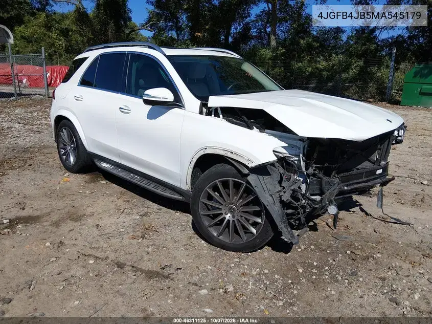 4JGFB4JB5MA545179 — 2021 Mercedes GLE, передняя часть, фото до ремонта