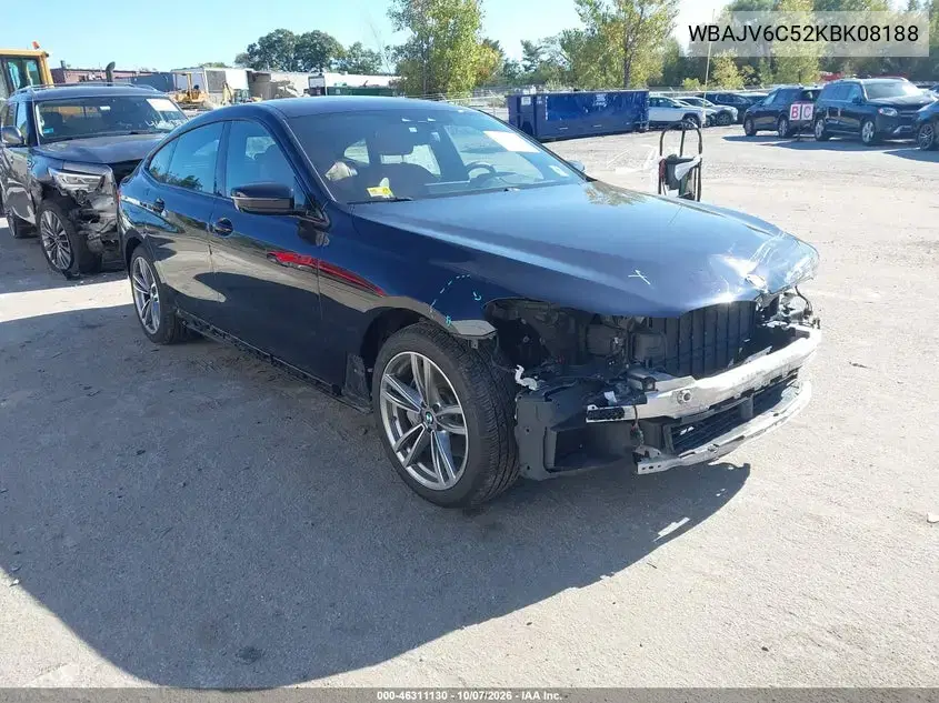 WBAJV6C52KBK08188 — 2019 BMW 6ER, передняя часть, фото до ремонта