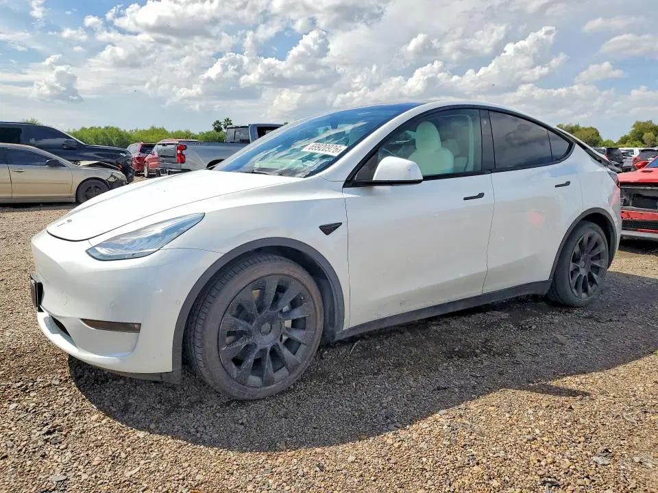 5YJYGDEE2MF256321 — 2021 Tesla Model Y, задняя часть, фото до ремонта