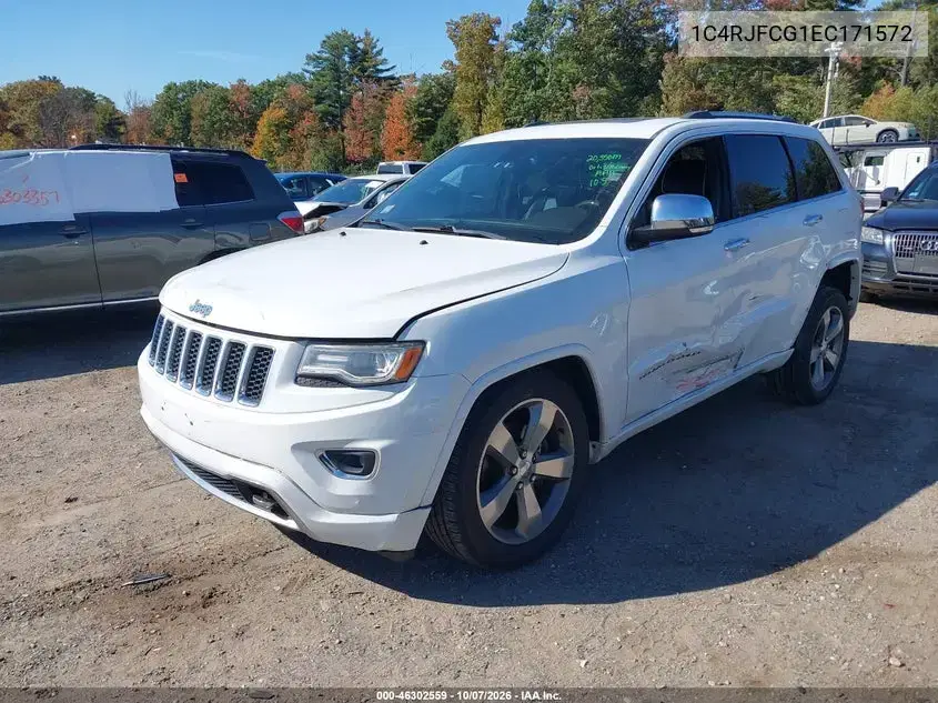 2014 Jeep Grand Cherokee Overland VIN 1C4RJFCG1EC171572 фото 3