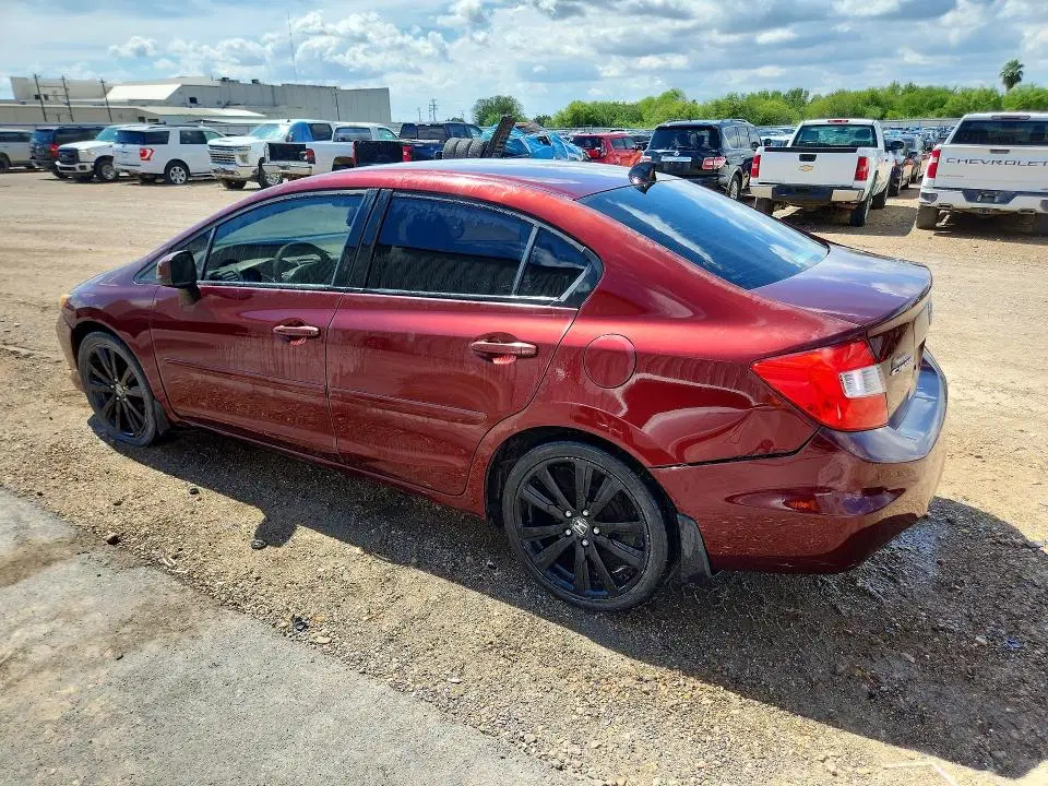 2012 HONDA CIVIC VIN 2HGFB2F58CH541110 фото 3
