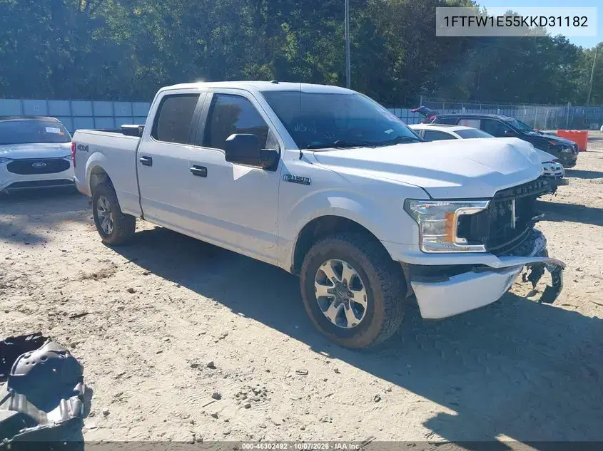 1FTFW1E55KKD31182 — 2019 Ford F-150, передняя часть, фото до ремонта