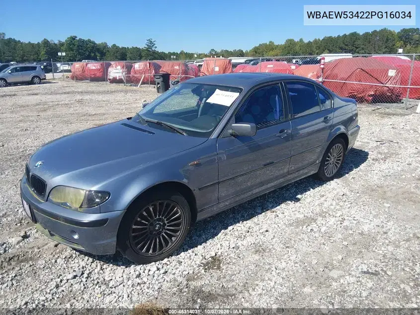 2002 BMW 330Xi VIN WBAEW53422PG16034 фото 2