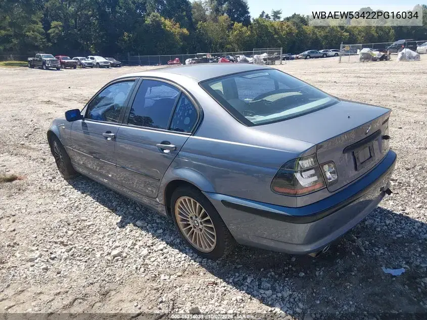 2002 BMW 330Xi VIN WBAEW53422PG16034 фото 3