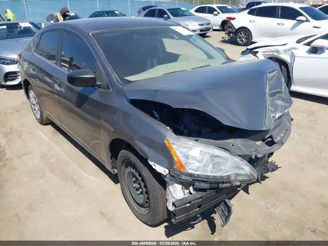 3N1AB7AP6FY374889 — 2015 Nissan Sentra S, Front End, фото до ремонта