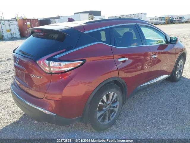 2017 Nissan MURANO SV VIN 5N1AZ2MH7HN189343 фото 4