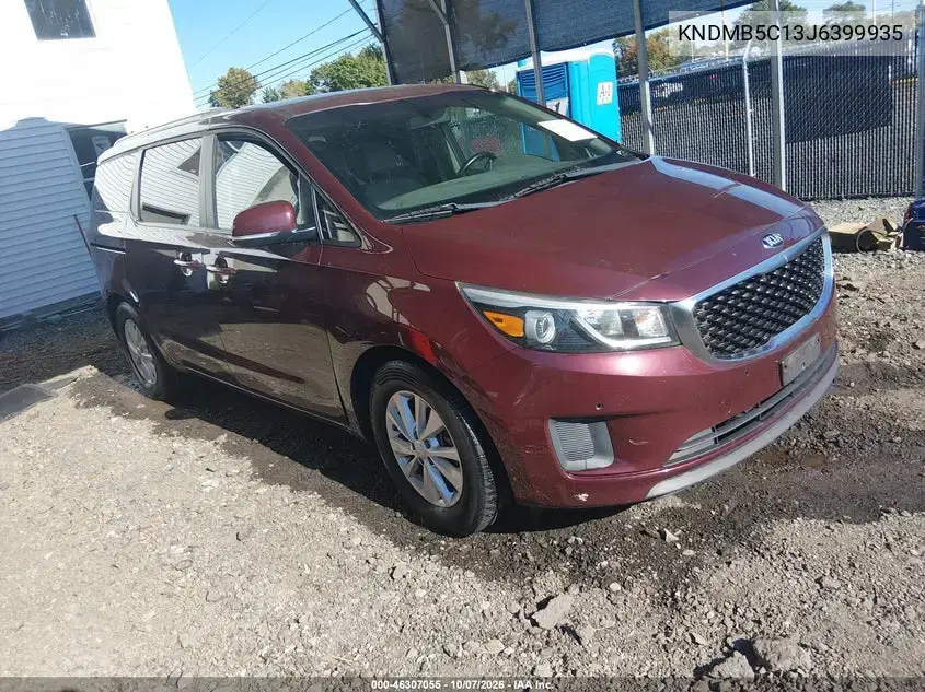 KNDMB5C13J6399935 — 2018 Kia Sedona, Кража, фото до ремонта