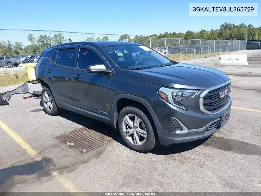 3GKALTEV8JL365729 — 2018 GMC Terrain, задняя часть, фото до ремонта