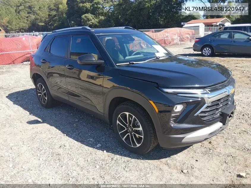 KL79MRSL4SB220947 — 2025 Chevrolet TrailBlazer, задняя часть, фото до ремонта